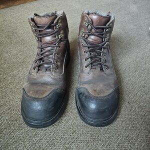 Men's Rugged Brown Leather Boots